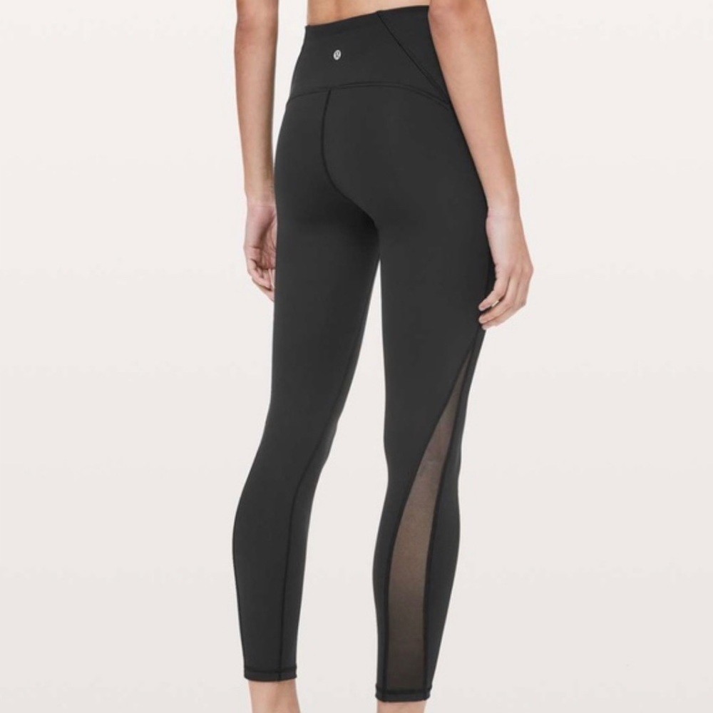 Lululemon Black Mesh Train Times 7/8 Leggings